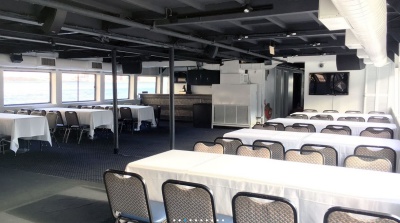 NYC charter yacht 180 main deck aft